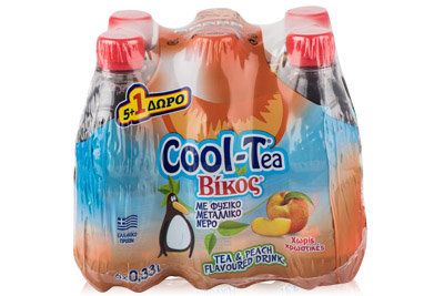 Tea & Peach Flavoured Drink Cool-Tea Vikos 0,33L