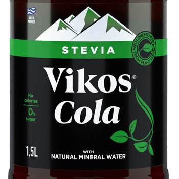 Vikos Cola and sweetener from plant stevia 1,5L